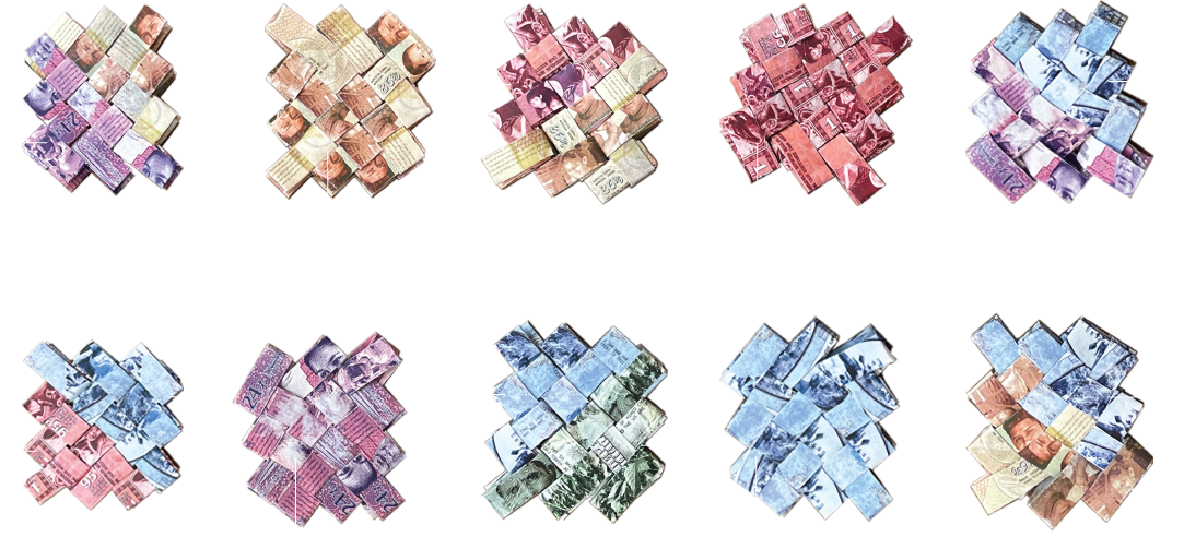 Diagram of tapestry fragment colors